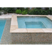 Ivory Travertine Coping 16x24  Bullnose  5 cm