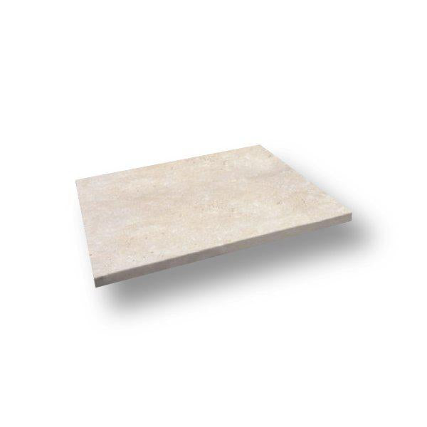 Ivory Travertine Coping 16x24  Eased  5 cm