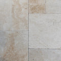 Ivory Travertine Paver Pattern Tumbled   1.25 inch