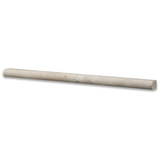 Ivory Travertine Trim 1/2x12 Honed, Unfilled     Pencil Liner
