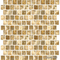 Joya Gold 1x1 Square Textured, Lappato Porcelain  Mosaic
