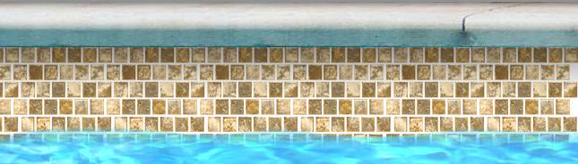 Joya Gold 1x1 Square Textured, Lappato Porcelain  Mosaic
