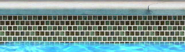 Joya Verde 1x1 Square Textured, Lappato Porcelain  Mosaic