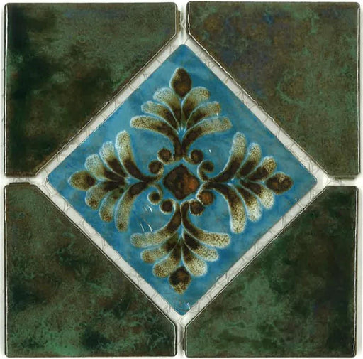 Joya Verde Akron 6x6  Textured, Lappato Porcelain  Mosaic