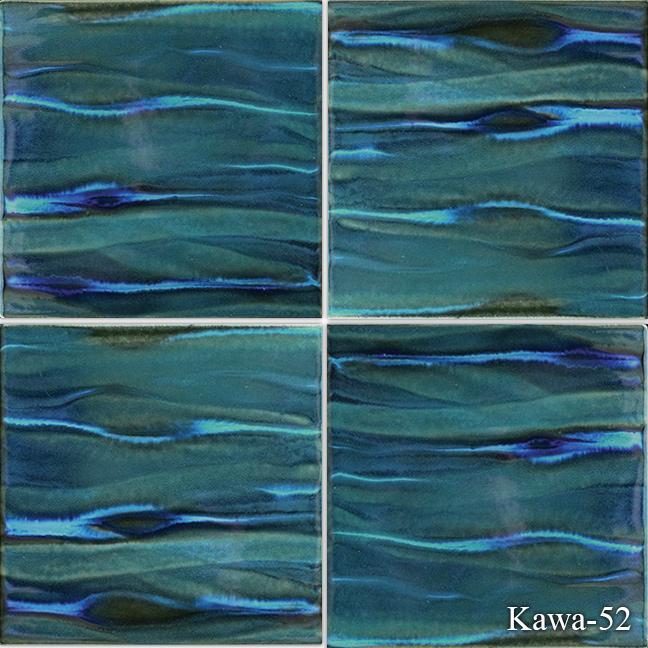 Kawa Aqua Jade Textured, Lappato 6x6 Porcelain Tile — Solidshape