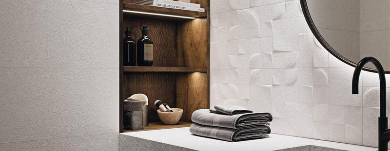 Kone Glacier Deco Matte, Textured 12x36 Ceramic  Tile