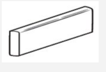 Lassa White Glossy 6x18 Ceramic Bullnose