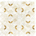 Lavaliere Calacatta Gold With Brass Leaf Polished Mixed  Mosaic