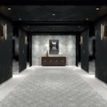 Lavaliere Carrara White With Bardiglio Artistic Polished Marble  Mosaic