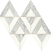 Lavaliere Carrara White With Thassos Triangle Honed Marble  Mosaic