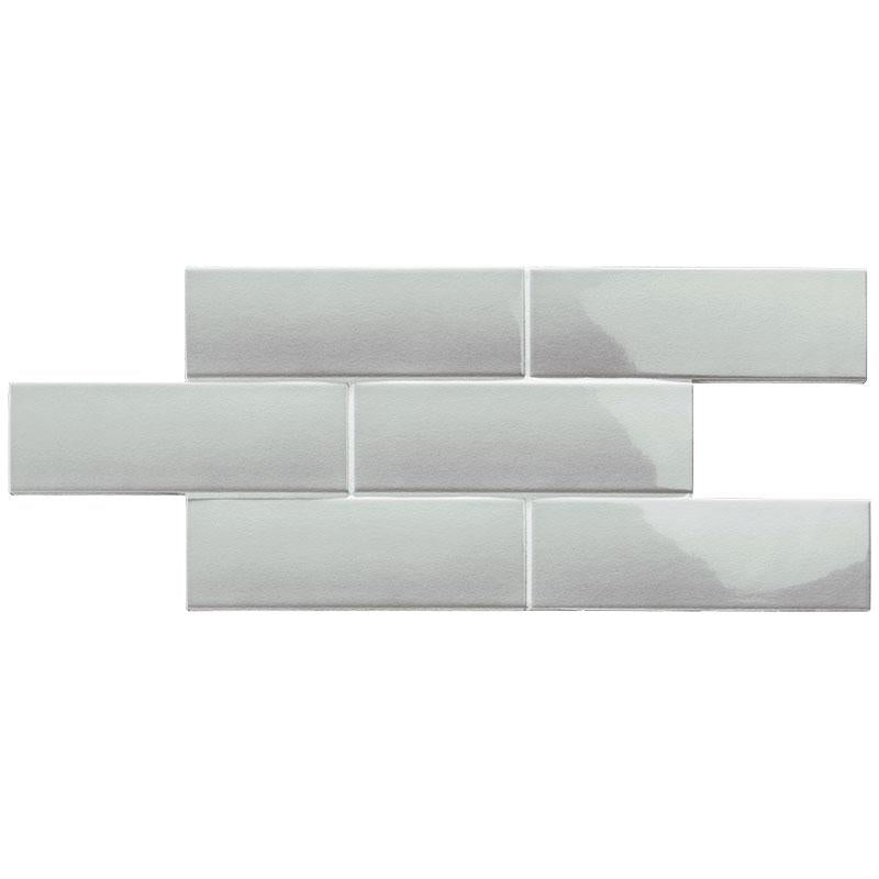 London Cement Glossy 5/8x12 Ceramic Demi Bullnose