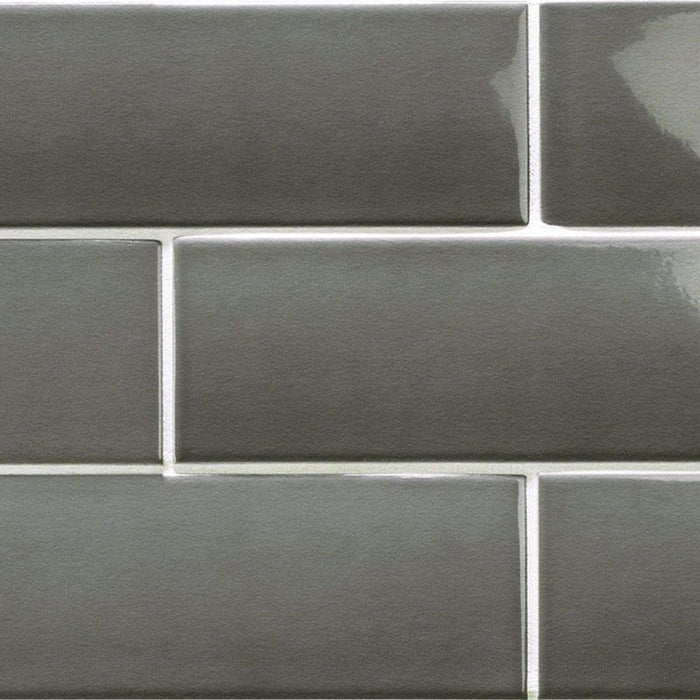 London Coal Glossy 3x8.7 Ceramic  Tile