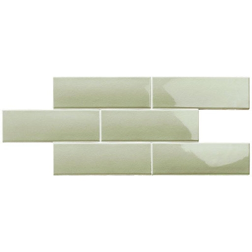 London Sage Glossy 3x8.7 Ceramic  Tile