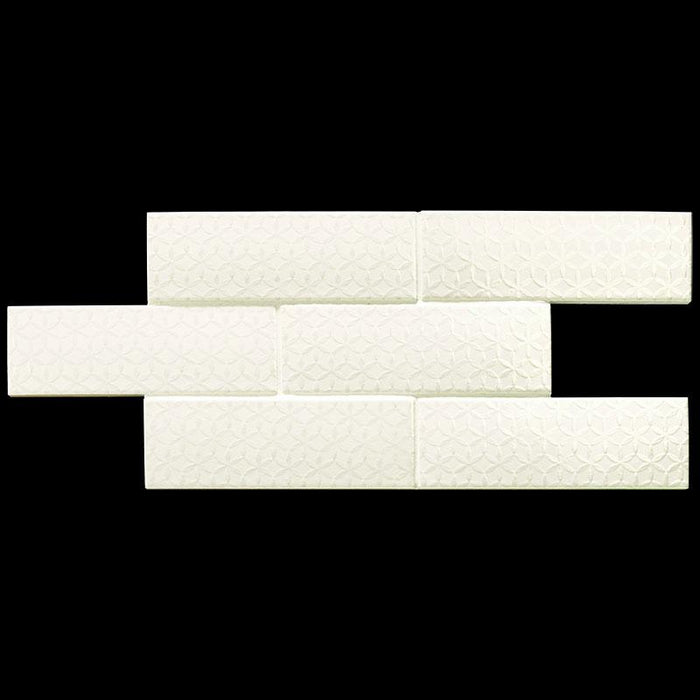 London Victoria White Glossy 3x8.7 Ceramic  Tile