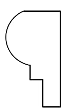 Lusso Carrara Marble Trim 12 Polished     Single Ogee