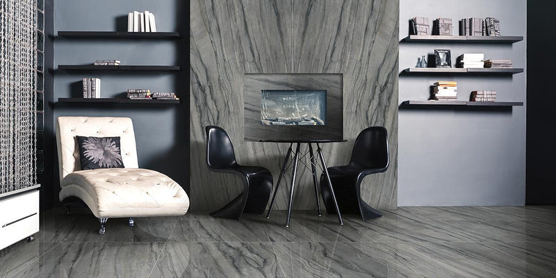 Maestro Platinum Grey B 60x126 12 mm Polished Porcelain Slab