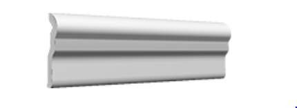 Maiolica Aqua Glossy 2-3/4x10 Ceramic Cornice