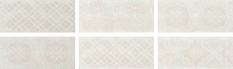 Maiolica Biscuit Deco Glossy 4x10 Ceramic  Tile