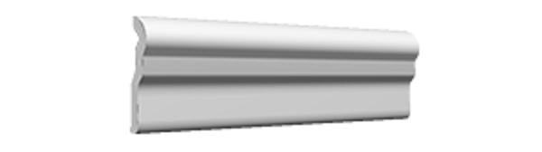 Maiolica Biscuit Glossy 2-3/4x10 Ceramic Cornice