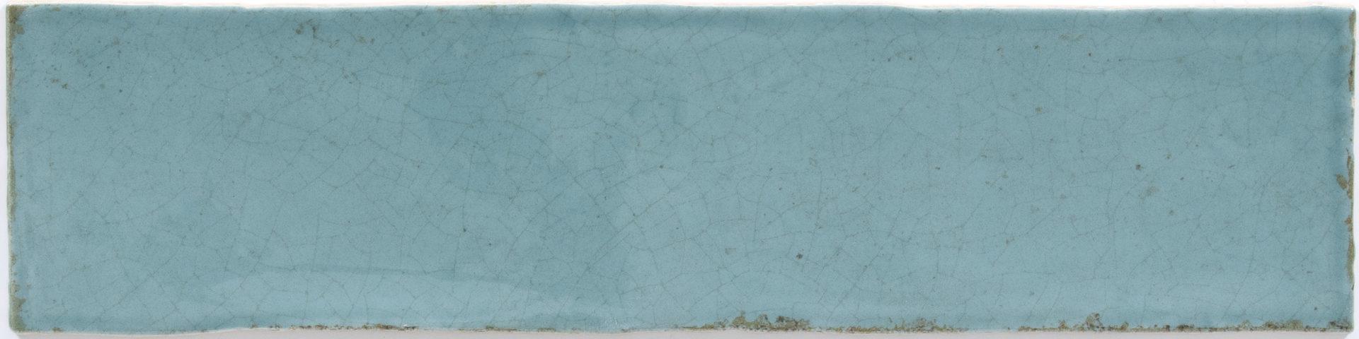 Maiolica Blue Steel Crackled 3x12 Ceramic  Tile