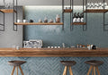 Maiolica Blue Steel Crackled 3x12 Ceramic  Tile