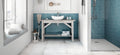 Maiolica Blue Steel Glossy 4x10 Ceramic  Tile