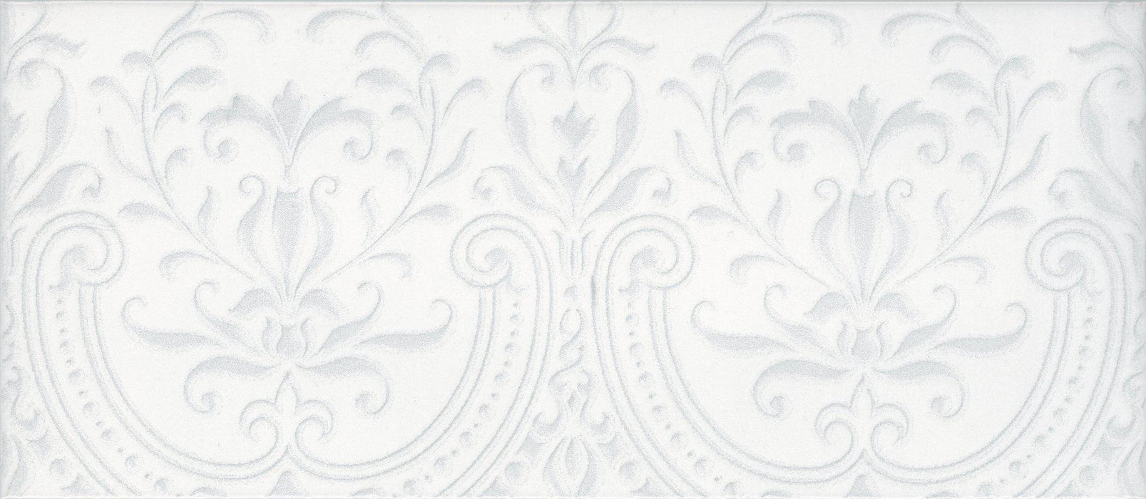 Maiolica Chantilly Alencon White Glossy 4x10 Ceramic  Tile