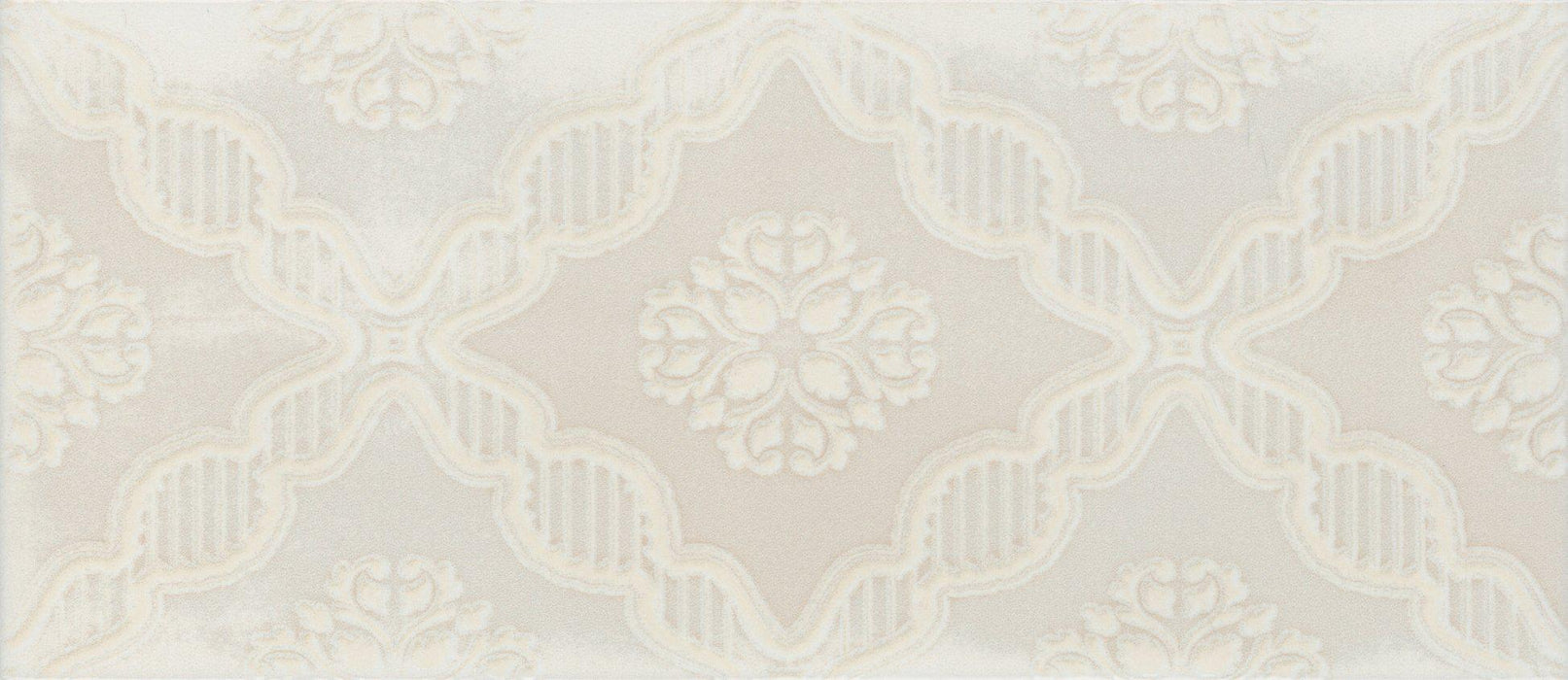 Maiolica Chantilly Macrame Biscuit Glossy 4x10 Ceramic  Tile