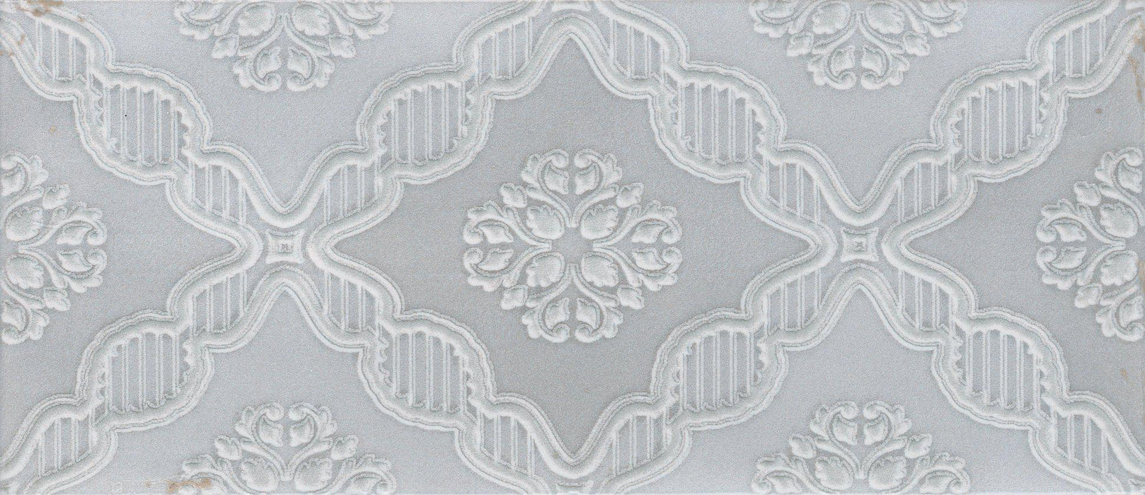 Maiolica Chantilly Macrame Tender Gray Glossy 4x10 Ceramic  Tile