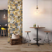 Maison Diamante Branco 12x36 Ceramic  Tile