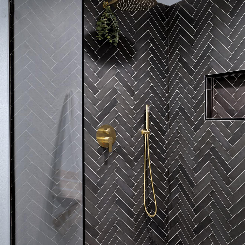 Makoto Kuroi Black Matte 2.5x10 Ceramic  Tile