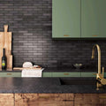 Makoto Kuroi Black Matte 2.5x10 Ceramic  Tile