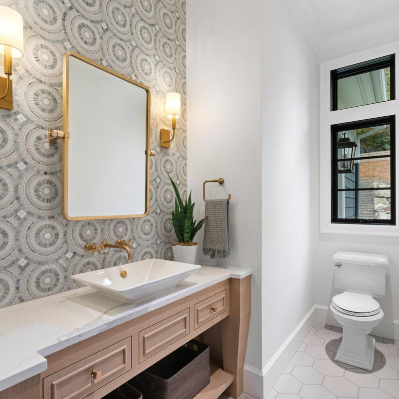 Makoto Shoji White Matte 10x11-1/2 Porcelain  Tile