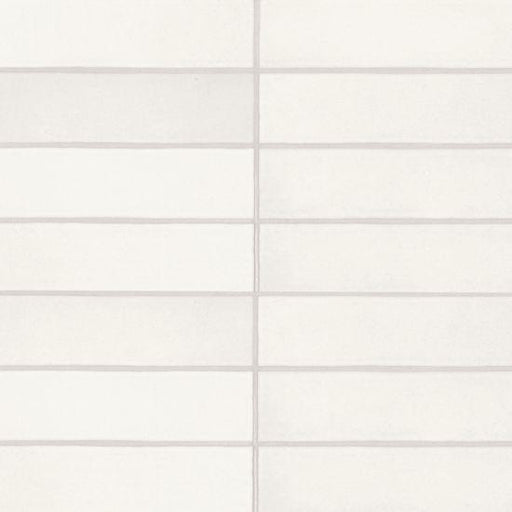Makoto Shoji White Matte 2.5x10 Ceramic  Tile