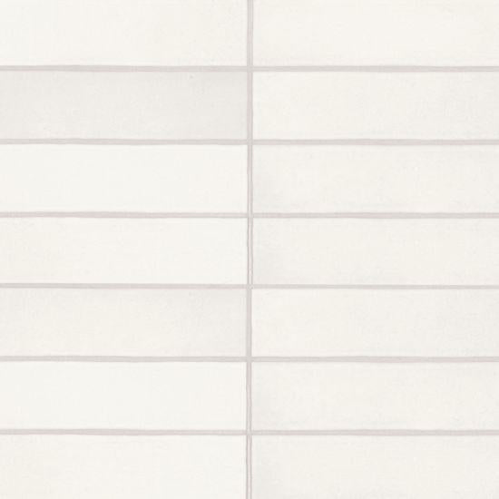 Makoto Shoji White Matte 2.5x10 Ceramic  Tile