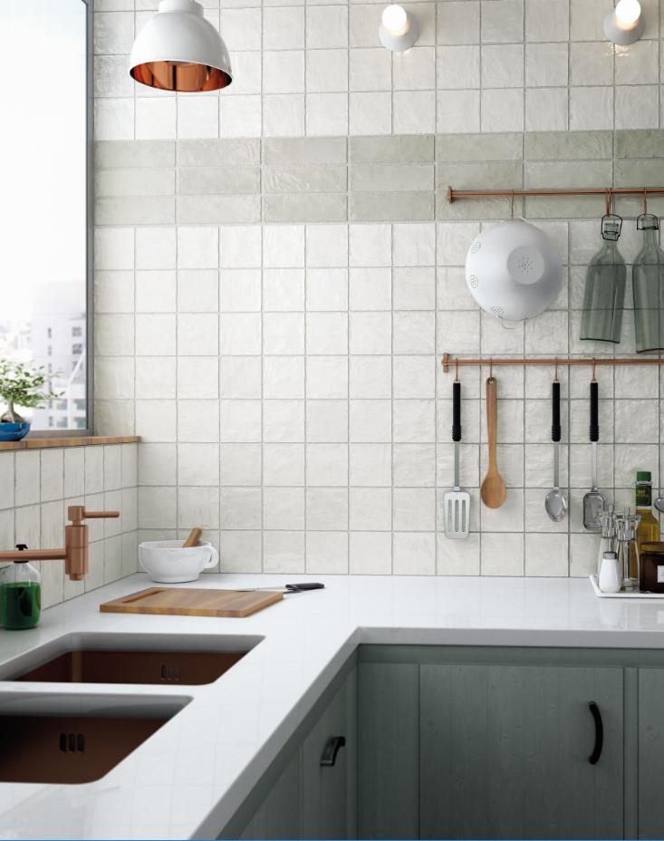 Mallorca White 4x4 Ceramic  Tile