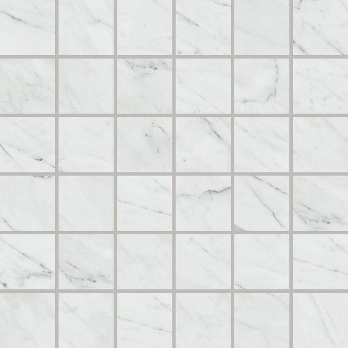 Marble Attaché Lavish Diamond Carrara 2x2 Square Matte Porcelain  Mosaic