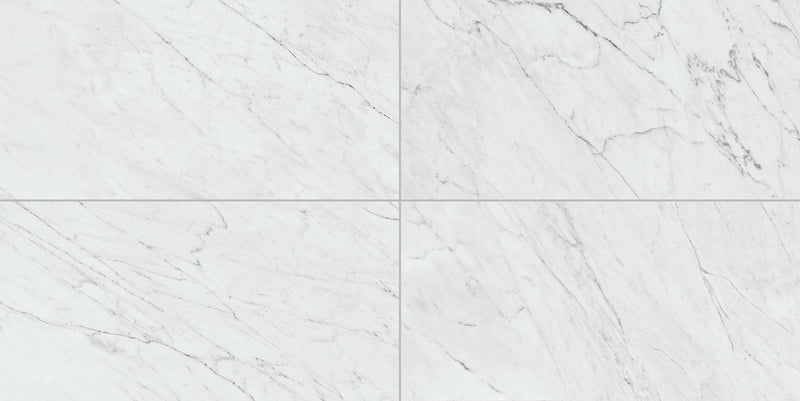 Marble Attaché Lavish Diamond Carrara Satin 12x24 Porcelain  Tile