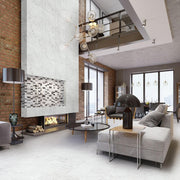 Marble Attaché Lavish Diamond Carrara Satin 24x48 Porcelain  Tile