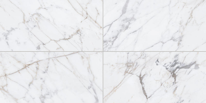 Marble Attaché Lavish Golden Reverie Polished 12x24 Porcelain  Tile