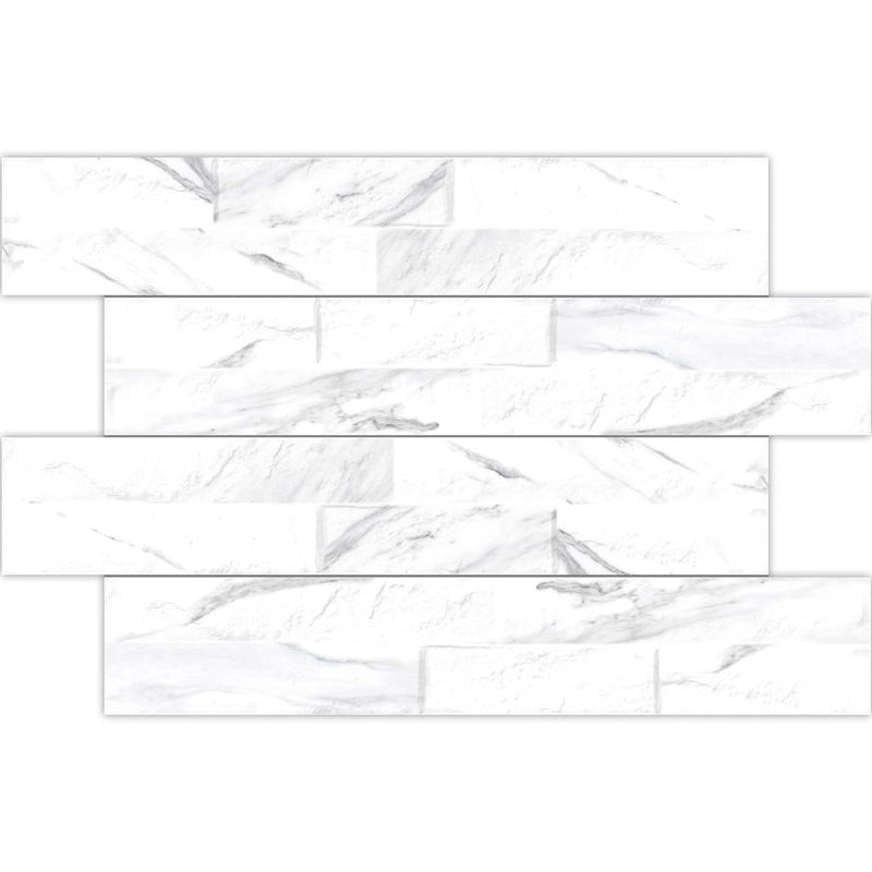 Marble Ordino Carrara Matte 3.20x17.50 Porcelain  Tile