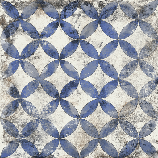 Mariner Maioliche Cementine Blue 03 8x8 Porcelain  Tile