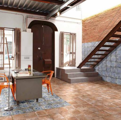 Mariner Maioliche Cementine Blue 03 8x8 Porcelain  Tile