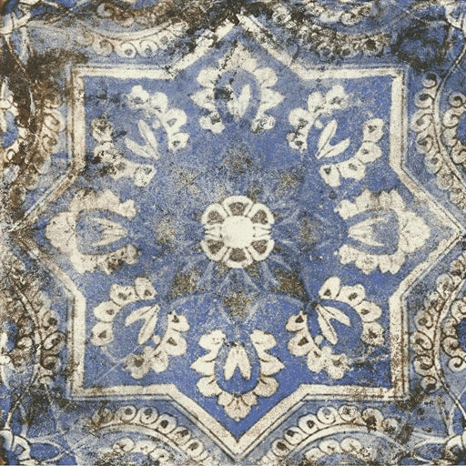 Mariner Maioliche Cementine Blue 04 8x8 Porcelain  Tile