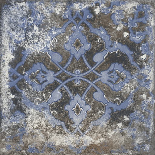 Mariner Maioliche Cementine Blue 05 8x8 Porcelain  Tile