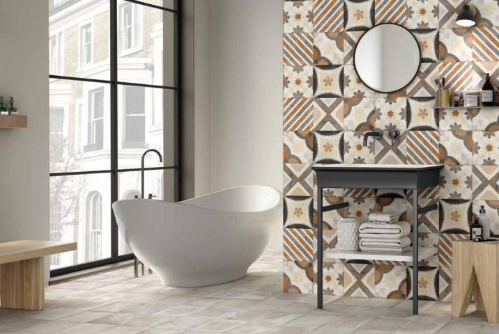 Mariner Maioliche Cementine Cotto 13 8x8 Porcelain  Tile