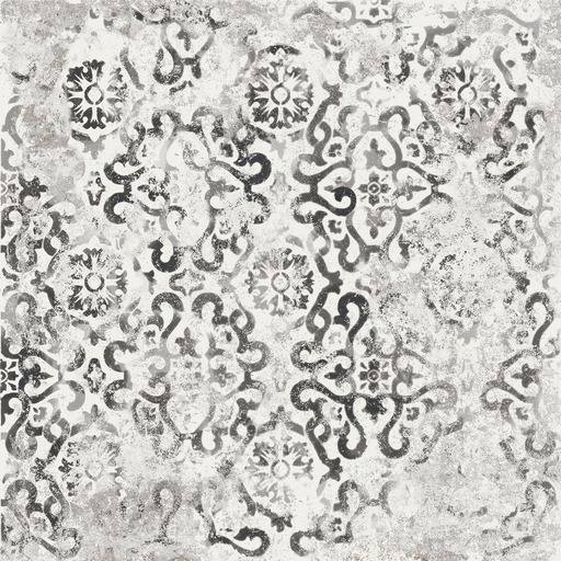 Mariner Maioliche Cementine Nera 07 8x8 Porcelain  Tile
