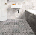 Mariner Maioliche Cementine Nera 09 8x8 Porcelain  Tile