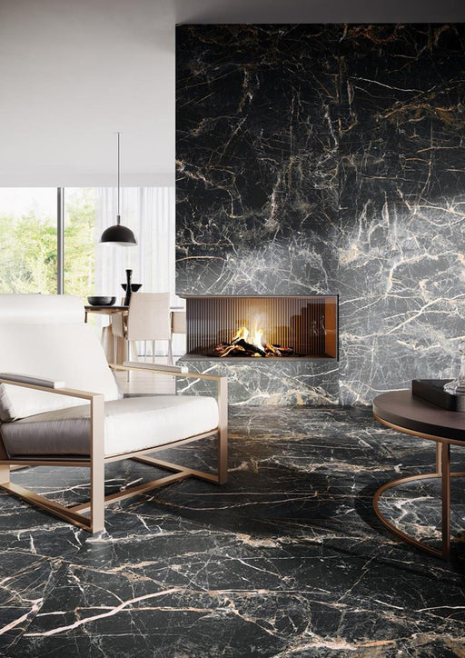 Markina Gold Polished 24x48 Porcelain  Tile