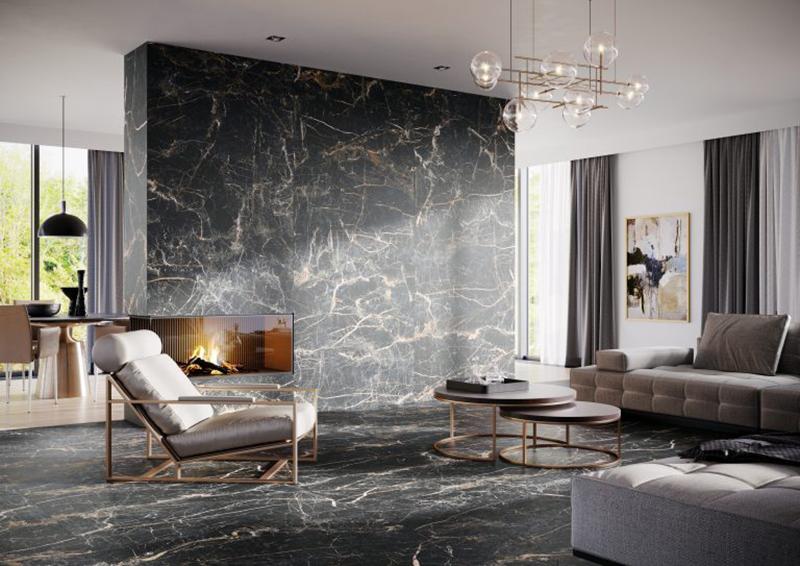 Markina Gold Polished 24x48 Porcelain  Tile